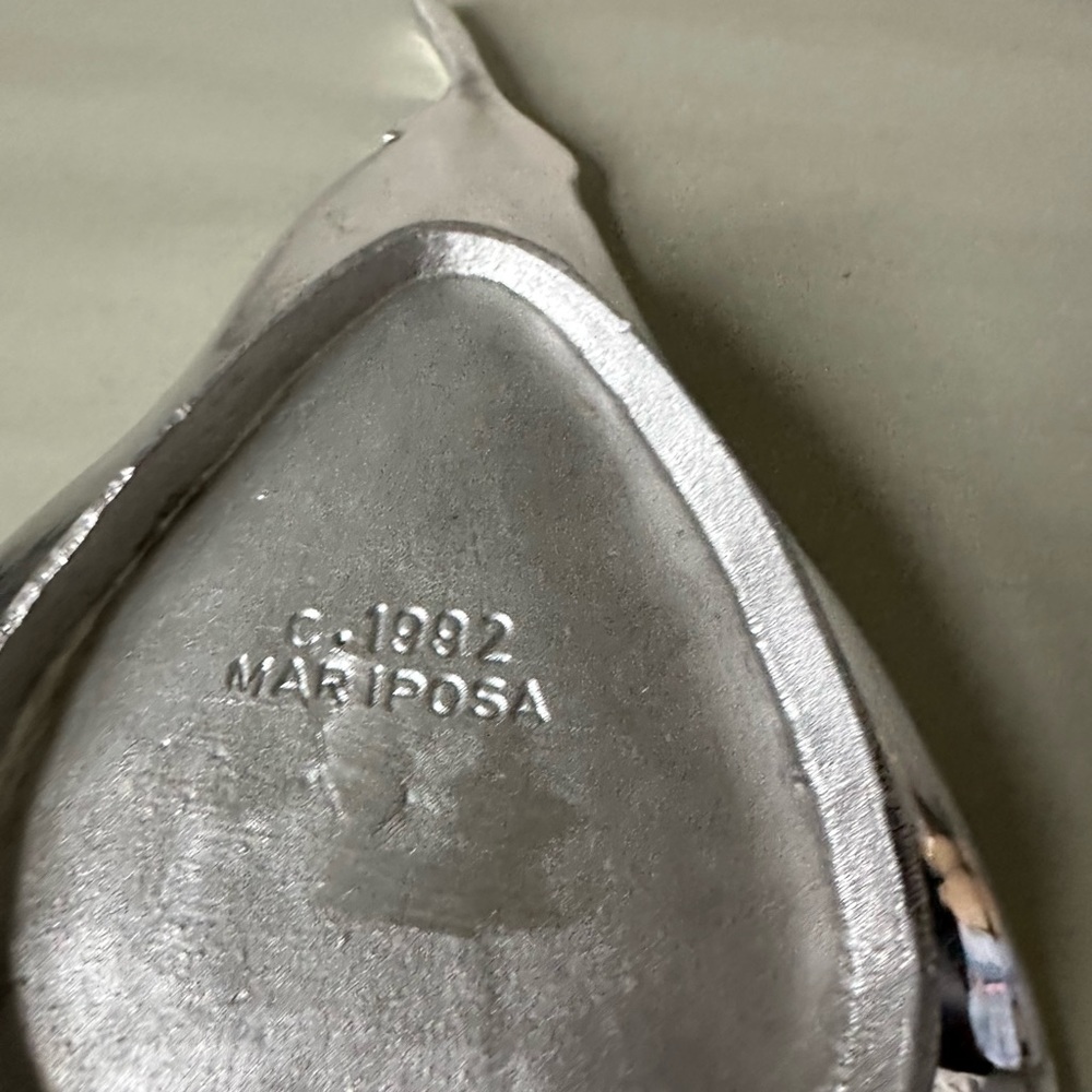 Mariposa vintage silver metal pear plate dish - Picture 6 of 7
